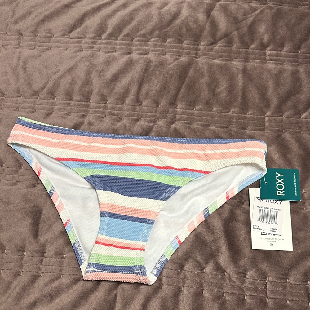 Roxy Multicolor Striped Bikini Bottom
